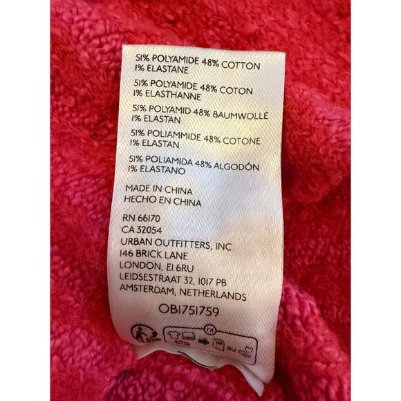 Free People Pink Cropped Ribbed Knit Katie XS Sweater Soft Cozy - Picture 9 of 11